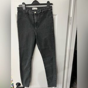 Zara-Black High Rise Jeans